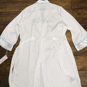 Bride silk robe